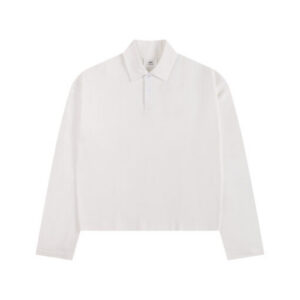 Ami Long Sleeve Polo Shirt White