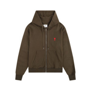 Ami Paris Hoodie Khaki