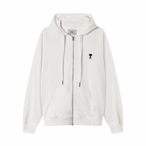 Ami Paris De Coeur Hoodie White