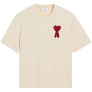 AMI Paris Ami De Coeur T-shirt Beige