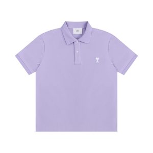 Ami Paris Polo T-Shirt Lavender