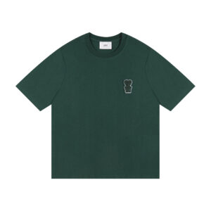 AMI Paris Cropped T-Shirt Green