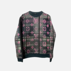 Hoodie Gray Base Color Accented With Fluorescent Pink Louis Vuitton