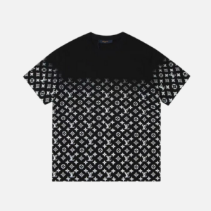 Louis Vuitton Monogram Gradient Cotton T-Shirt Black And White