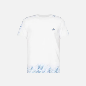 Fendi FF Monogram Faded Print Avio T-Shirt White