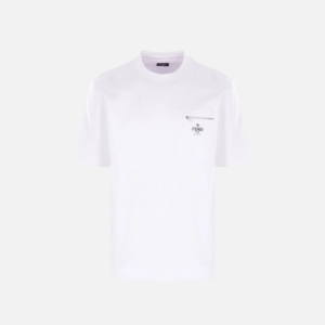 Fendi Logo-Print Cotton T-shirt White