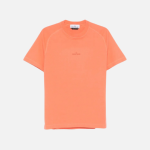 Stone Island Organic Cotton Jersey T-shirt Orange