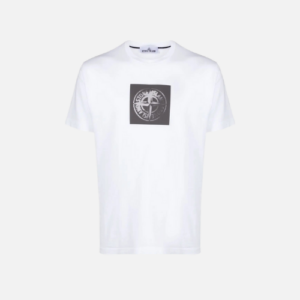 Stone Island 2NS83 Institutional One Print Cotton T-shirt White