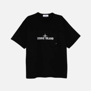 Stone Island Compass-Print T-shirt Black