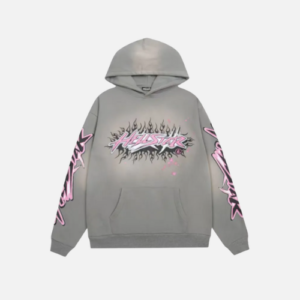 Hellstar Future Flame Hoodie Grey