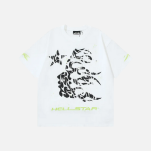 Hellstar Thorn Glitter T-Shirt White Green White
