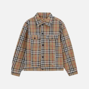 Burberry Check Denim Jacket Sand IP Check