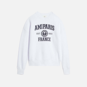 Hoodie White With Black Writing Ami