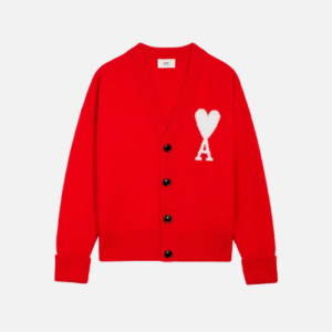 Hoodie Red With Black Buttom Ami