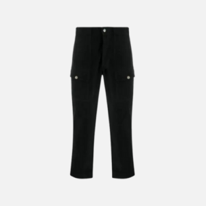 Palm Angels Alexander McQueen Tapered Cargo Trousers Black Cotton