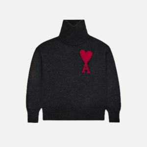 Hoodie Black & Red Heart A Ami