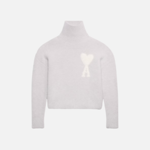 Hoodie Grey White Heart Ami