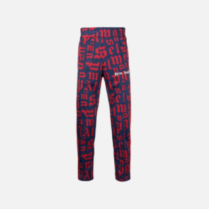 Palm Angels Broken Monogram Track Pants Blue And Red