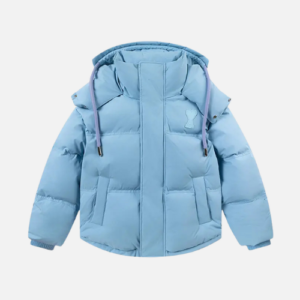 Ami Paris Ami De Coeur Down Jacket Light Blue Color