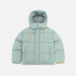 Ami Paris Technical Canvas Down Jacket Aquamarine Blue