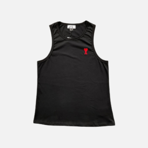 AMI Paris Ami De Cœur Black Tank