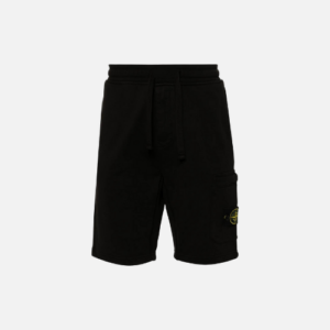 Stone Island Compass-Badge Cotton Track Shorts Black