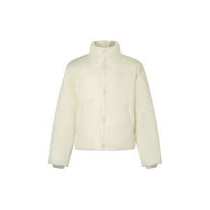 Ami Paris Ami De Coeur Puffer Jacket Cream Nylon