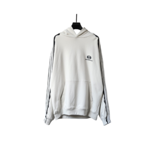 Balenciaga Zipper Hoodie With White Monogram