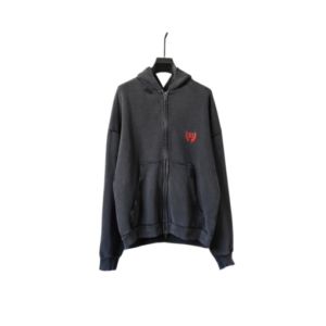 Balenciaga Zipper Hoodie Black