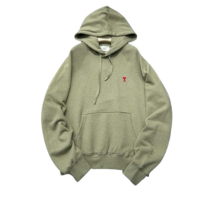 Ami Paris Hoodie Olive