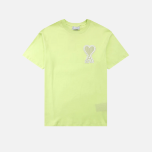 AMI Paris Ami de Coeur Cotton T-shirt Yellow