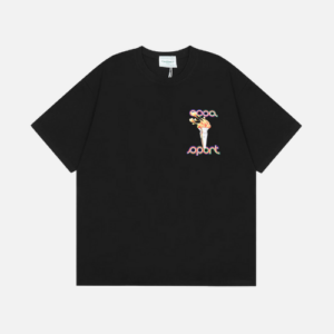 Casablanca La Flamme Du Sport T-shirt Black Organic Cotton