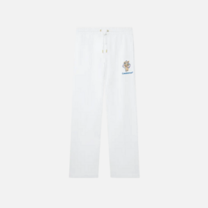 Casablanca Diamond Column-Embroidered Track Pants Organic Cotton And White