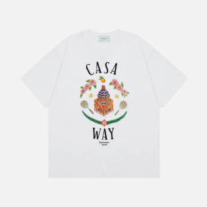 Casablanca Casa Way Printed T-shirt White Organic Cotton