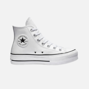 Converse All Star- Platform Leather White