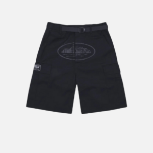 Corteiz Alcatraz Cargo Shorts Black M2