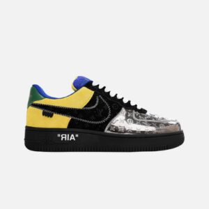 Louis Vuitton x Nike Air Force 1 Silver Yellow