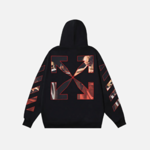 Hoodie Off-White Black And Red
