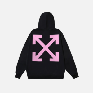 Hoodie Off-White Black With Athleisure Monogram