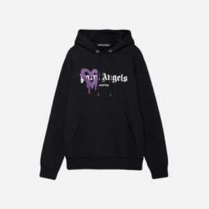 Hoodie Palm Angels With a Purple Heart Graphic