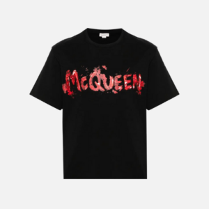 Alexander McQueen Logo Graffiti-Print T-shirt Black