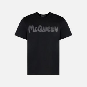 Alexander McQueen Logo-Print Cotton T-shirt Black