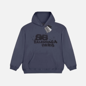 Hoodie Dark Blue Balenciaga