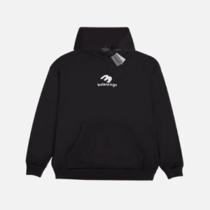 Hoodie Full Black White Balenciaga