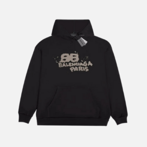 Hoodie Black Grey Balenciaga