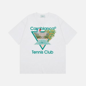 Casablanca Tennis Club Icon T-shirt Made From Organic Cotton White