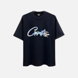 Corteiz Allstarz Euros Black Cotton T-shirt