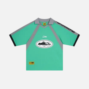 Corteiz Alcatraz Football Jersey Mint Green And Grey Colorway