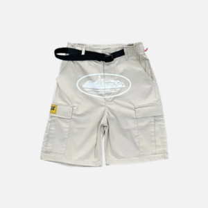 Corteiz Alcatraz Cargo Shorts Beige