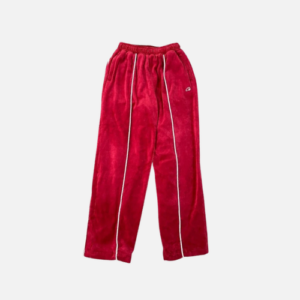 Corteiz VVS Uptown Velour Track Pants Burgundy